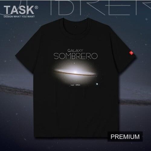 Sombrero Galaxy Universe Space Science Astronomy Virgo Printed T-Shirt Summer Cotton Short Sleeve O-Neck Unisex T Shirt New Gift