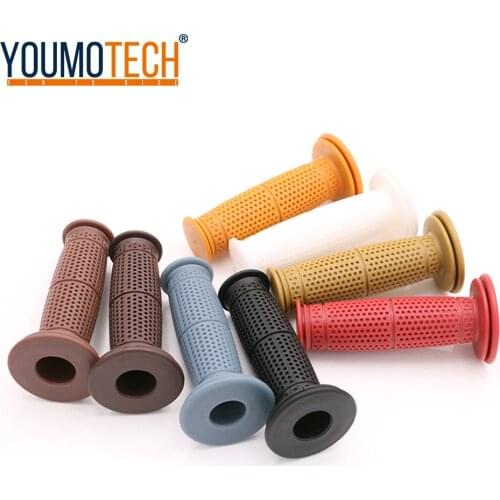 7/8" 22mm rubber motorcycle handlebar retro classic scooter accessories vintage moto grip for harley cafe racer grips