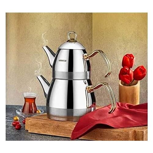 Kahramanlar Roma Gold Line Mega Size Teapot Set 1038-G