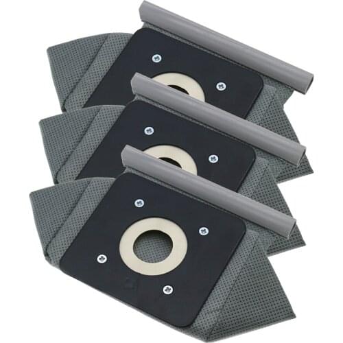 3pcs Vacuum Cleaner Bag Non Woven Bags 110mm*100mm Plastic tray Washable Dust Bag Replacement for Electrolux etc