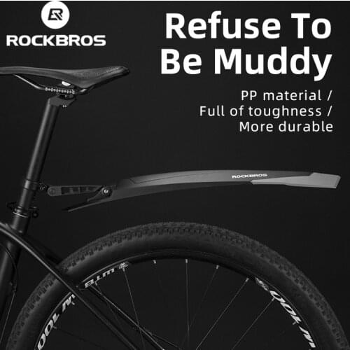ROCKBROS Fender Mtb Rubber Tail Soft MTB Bike MTB Bike Widen Front Rear Mudguard Adjust Any Angle Fender Bike Accessories