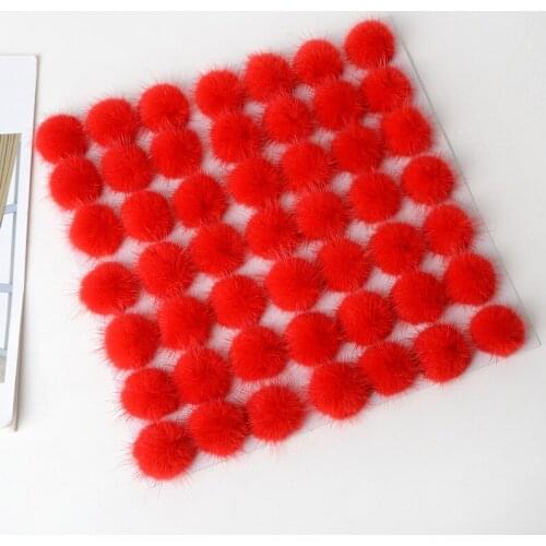 50pcs 3cm mink fur ball Embroidered Applique patches for clothing sewing women skirt shoes patch garment Diy decoration