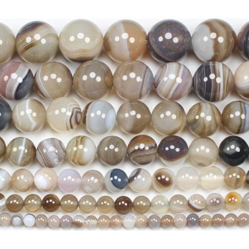 Natural Botswana agates 4-16mm Round Beads 15"/38cm, Wholesale For DIY Jewellery Free Shipping