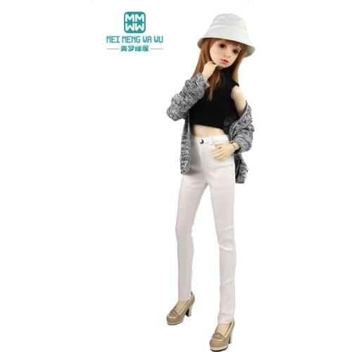 BJD Doll clothes 58-60CM 1/3 Fashion Girls SD Dolls toys Ball Jointed Doll Slim pants, jeans, wool cardigan, leather shoes