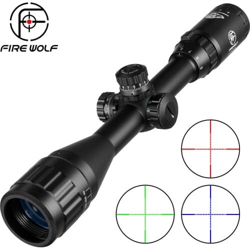 Fire Wolf 3-9X40AOE Mil Dot illuminated Reticle Sight Compact Riflescope Lockable Turrets Tactical Optics Distance Scope