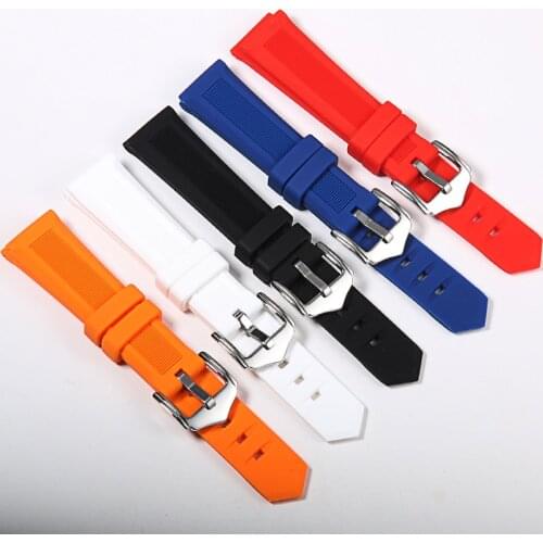 Common Used Soft 18mm 20mm 22mm Silicone Rubber Watchband For TAG Heuer Waterproof Pin Buckle Watch Strap For Brands Stock