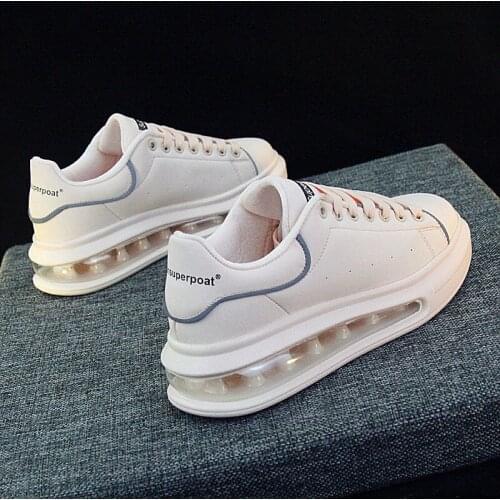 Pink sports shoes spring and autumn new thick-soled increased casual shoes comfortable and versatile large size womens shoes