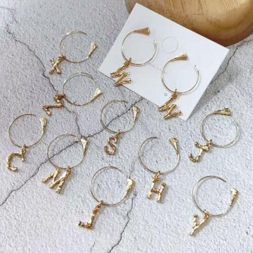 Alphabet Earrings Bohemian Womens Earrings Hanging Set Geometric Women Long Earring Womens Fashion Jewelry 2021