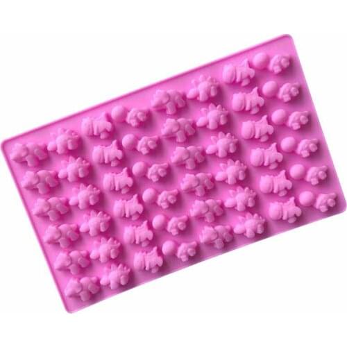 48 Holes Silicone Chocolate Candy Fondant Mould Ice Cube Tray Baking Cake Decorating Tools Cute Dinosaur Cake Molds