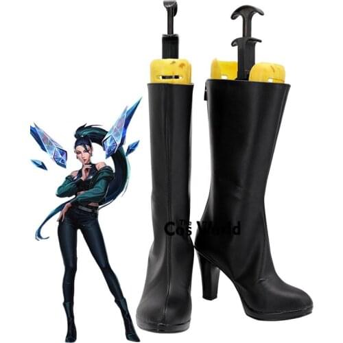 LOL KDA Girl Group The Baddest Kaisa Games Customize Cosplay High Heels Shoes Boots
