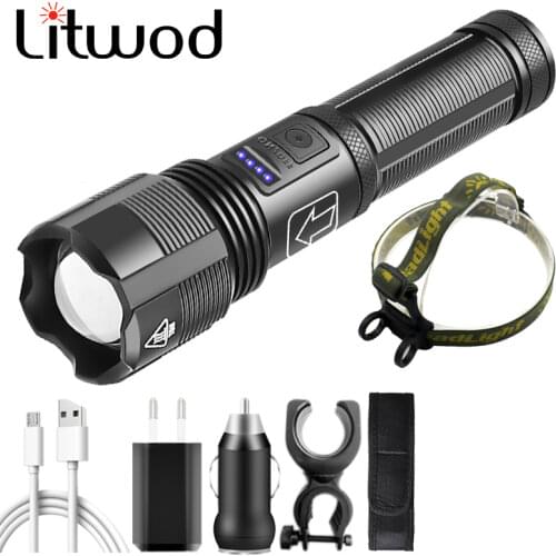 High Quality XHP70.2 Tactical Hunting Led Flashlight Power by 18650 AAA Battery Usb Rechargeable Torch Zoomable XHP50.2 Lantern