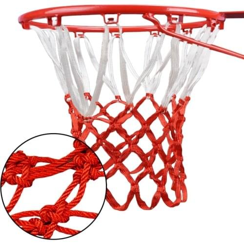 High Quality Durable Standard size Nylon Thread Sports Basketball Hoop Mesh Net Backboard Rim Ball Pum