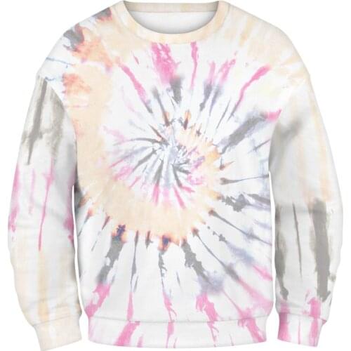 Womens Tie Dye Hooded Sweatshirt Ladies Baggy Pullover Tops Autumn Long Sleeve Loose Casual Hoodies