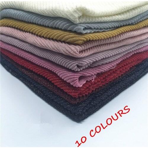 Silver thread solid fringed scarf women shimmer plain wraps shawl cosy viscose muslim arab musilm hijabs 10pcs/lot free shipping