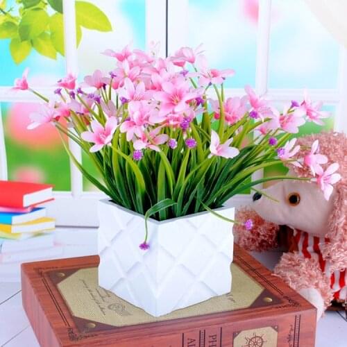 1Bunch Orchid Fake Silk Flower Artificial Plastic Wedding Decoration Flower Arrangement Home