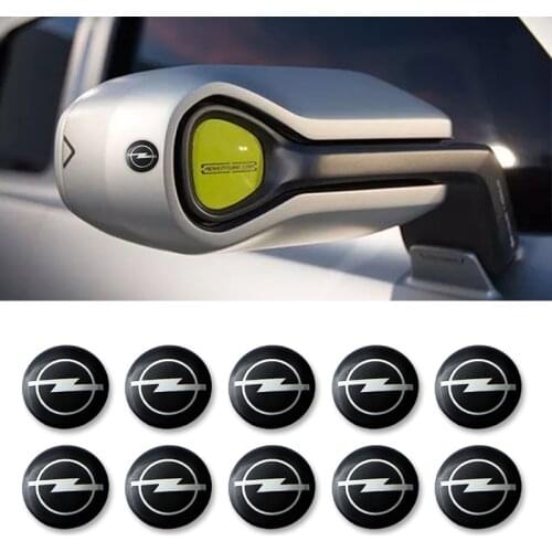10pcs 14mm Car Key Sticker Random Stickers Logo Decals for Opel Astra H G J Insignia Mokka Zafira Corsa Vectra C D