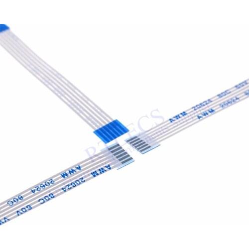 100PCS/LOT FFC/FPC Flexible Flat Cable 1.0mm Pitch 6 Pin 200mm Length Same Side For ZIF Connector