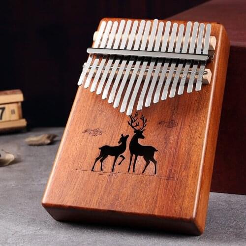 Portable Kalimba 17 Keys Thumb Piano Musical Instrument Gifts for Kids Adult Beginners Wood Finger Piano With Learning Books