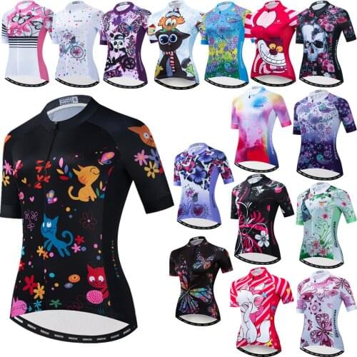 2021 Womens Cycling Jersey Summer ladies Cycling Clothing Girls Bicycle Clothes Road Bike Shirts Quick Dry