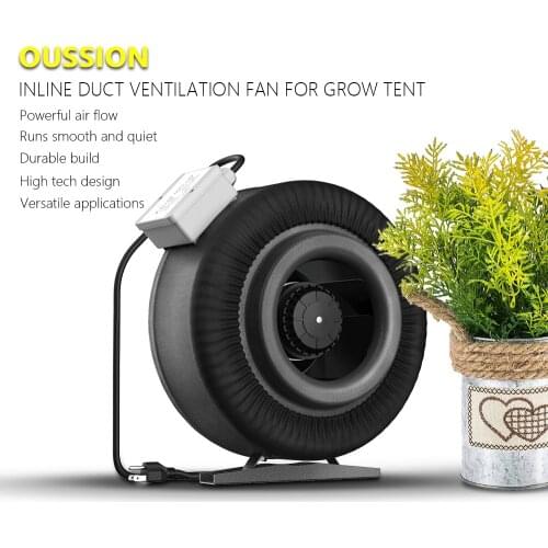 4" 5" 6" 8" 10" 12.5Inch Inline Duct Fan Ventilation Booster Exhaust Fan Hydroponic Exhaust Air Blower For Grow Tent Room