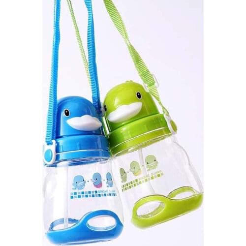 500 ML Baby Travel Cups Baby Sling Cartoon Duck Water Cup Children Straw Bottle BPA FREE NO PVC NO Phthalate Sports Cup