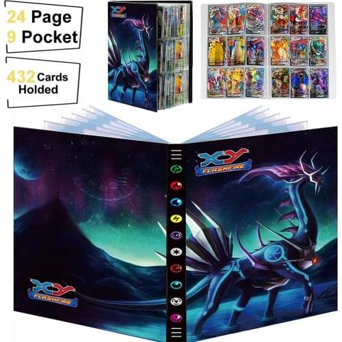 9 Pocket 432 Card Anime Pokemon Album Book Card Collection Holder Playing Game Map XY Pokémon Binder Folder List Kids Toys Gift