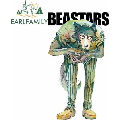 EARLFAMILY 13cm x 7.5cm for Legoshi Wolf Anime Car Stickers Occlusion Scratch Decal Refrigerator Laptop Cartoon Car Assessoires