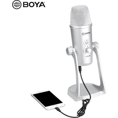 BOYA BY-PM700SP USB Mic Microphone Stereo Condenser PC Mic for Vocals Podcast Interview Computer PC IPhone Android Recording