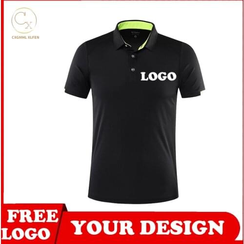 Quick-Drying Lapel Polo Shirt Company Custom Logo Personal Design Logo Printing Embroidery Pattern Text Summer Breathable Polo