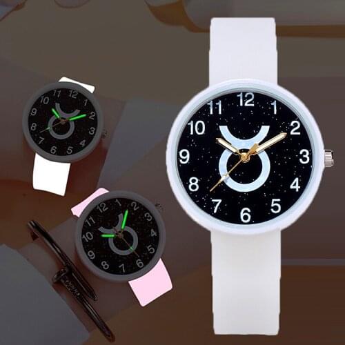 Luminous Taurus Constellation Women Watch Girls Students Clcok Male Female Watch Literary Fan Electronic Ladies Watches for Kid