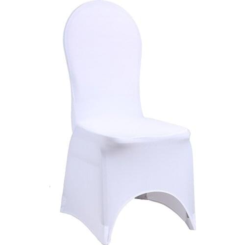 Wholesale Spandex stretch Chair Cover for Wedding Decoration Hotel Banquet Home White Black 4Pieces