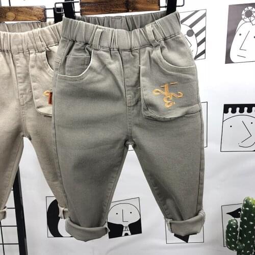 Boy Childrens Pants 2020 Autumn Fashion Casual Elastic Waist Kids Harem Pants New 2 3 4 5 6 Years Boy Kids Cotton Trousers