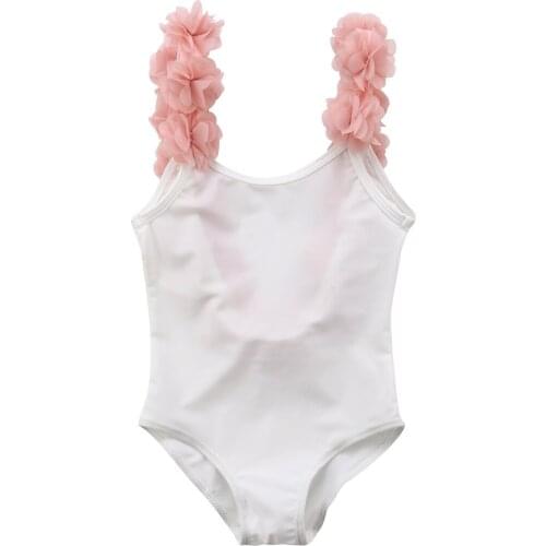 Kids Swimwear backless 3D Flowers one piece Tankinis hot summer 2019 bathing suit beachwear bodysuit Swimming Girls