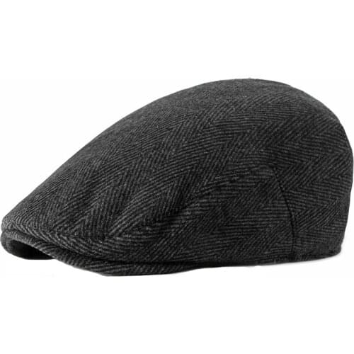 Men Winter Keep Warm Beret Hat Daddy Autumn Casual Cap Newsboy Detective Waiter Chef Restaurant Worker Painter Artist Gorra