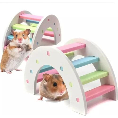 Eco-friendly Pet Hamster Wooden Bridge Hamster Toy Bridge Hamster Supplies Bridge Toy Small Chinchilla Accessories