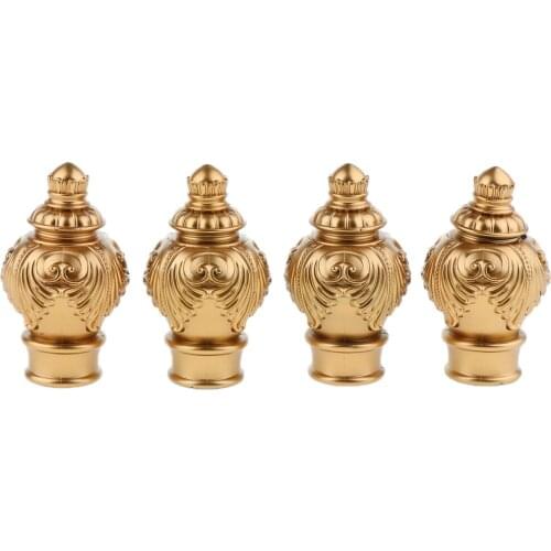 Elegant Home Hotel Bed Window Curtain Pole Head for House Living Room Decoration