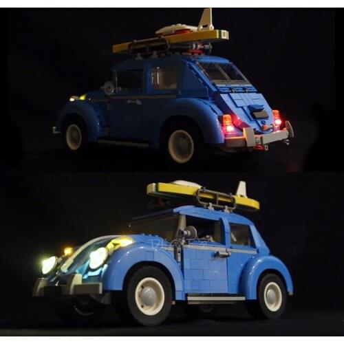 LED Light Up Kit Compatible for 10252 City Car Beetle Model 21003 Building Blocks (Only LED Light, No Block Kit)