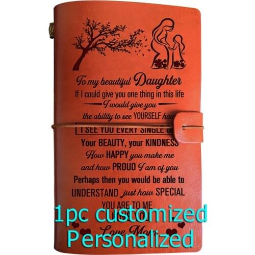 Engraved Leather journal personalized gifts to my husband BJ197 Customized Notebook A5 Dropshipping Supplier US Store Diary