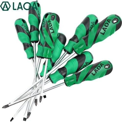 LAOA 20PCS Magnetic Screwdriver S2 Material Screwdriver Slotted Phillips Screwdrivers Screw Driver High Hardness HRC58