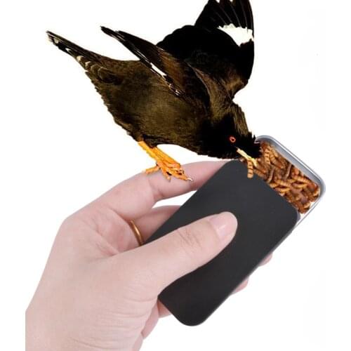 Legendog Bird Metal Feeder Box Sliding Push-pull Parrot Training Tool Food Box for Birds Parrot Feeding Box Pets Products