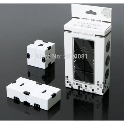 Novetly EDC mini toy metal&plastic figdet infinity cube 2 color,gift for ADHD Autism Anti Stress adult/kid finger play toy