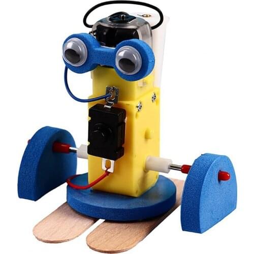 Walk Robot Electric Physics Science Experiment Toys Plastic DIY Electric Walking Robot Model for School Aid Tool