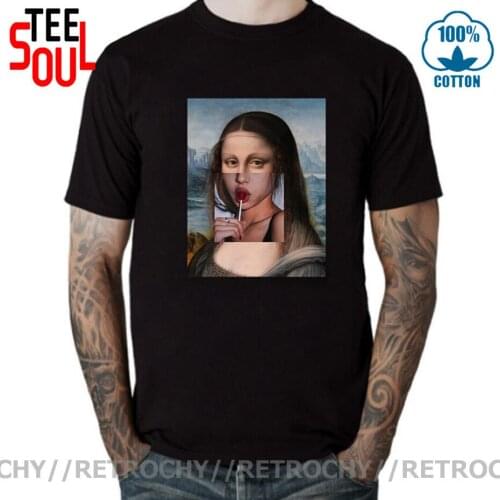 Mona Lisa Funny Women T Shirt Spoof Summer Fashion Casual Short Sleeve Aesthetic Female T-shirt Tumblr Tshirt Vogue Summer 2021