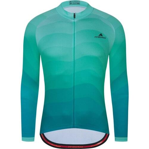 2021 Men Green Cycling Jersey Long Sleeve MTB Maillot Bike Shirt Breathable Jersey Pro Team Tricota Mountain Bicycle Clothing