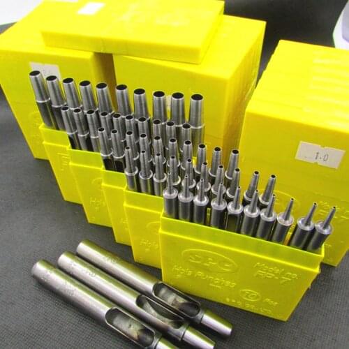 10 Size/set 1mm-10mm Hole Punch Set Round Punch Hand Made Leather Tools Supplies Punching Leathercraft