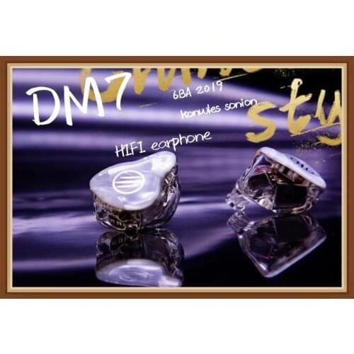BGVP DM7 6 BA In Ear Monitors HIFI Earphone New 2019 Customize IEM Knowles Sonion Drivers with Gift A Headset with Two Cable