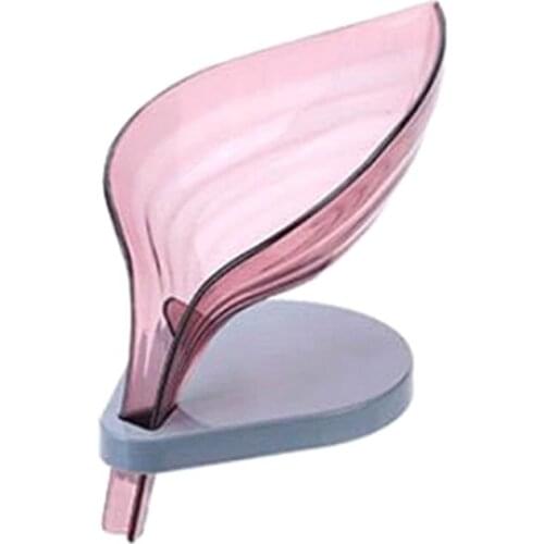 Non-slip leaf Shape Soap Box Soap Holder Dish Tray Soap Holder Case Leaf Soap Box Tray Soap Rack Case Bathroom Supplies