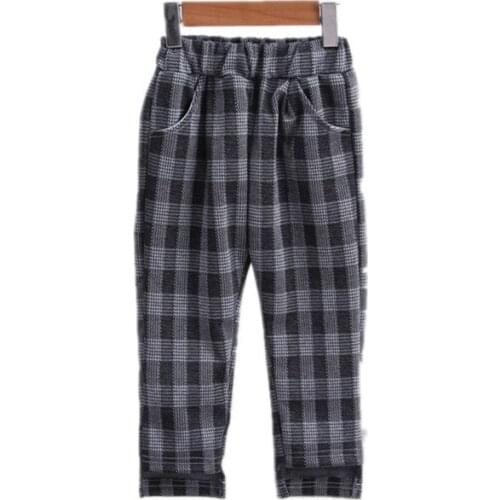 New Spring Autumn Children Cotton Clothes Baby Boys Girls Plaid Pants One Piece Toddler Casual Clothing Infant Kids Sportswear