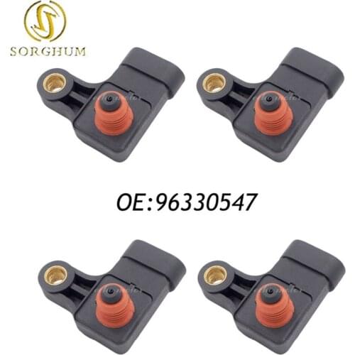 New 4PCS Manifold Absolute Pressure MAP Sensor For Chevrolet Aveo Aveo5 DAEWOO Kalos Matiz 25184081 96330547