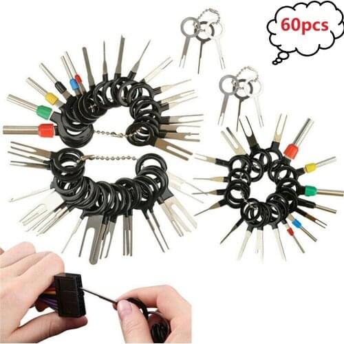New High Quality 60PCS Car Pin Extractor Terminal Removal Tool Set Electrical Wiring Crimp Connector Remover Hand Tool Kit